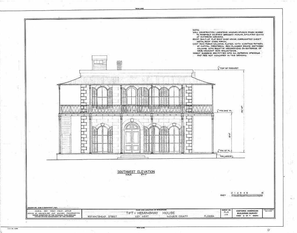Ernest Hemingway Home, Key West, Victorian style house plans, 3 Bedrooms