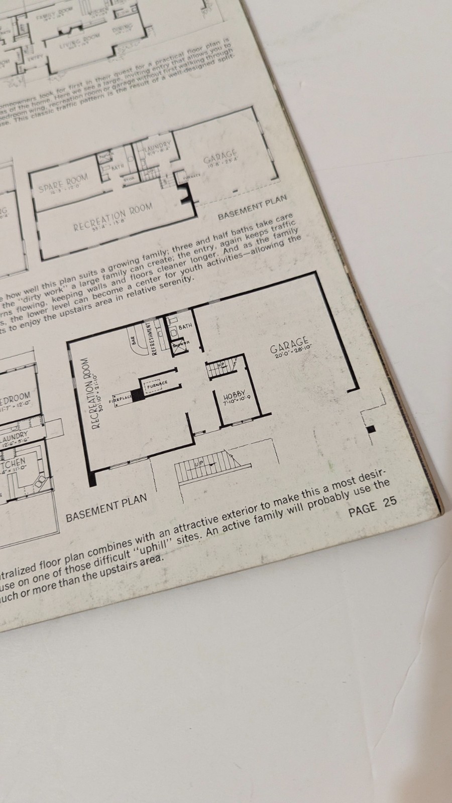 VTG 100 Multi-Level Hillside Home Plans Design Catalog Blueprints 1972 MCM