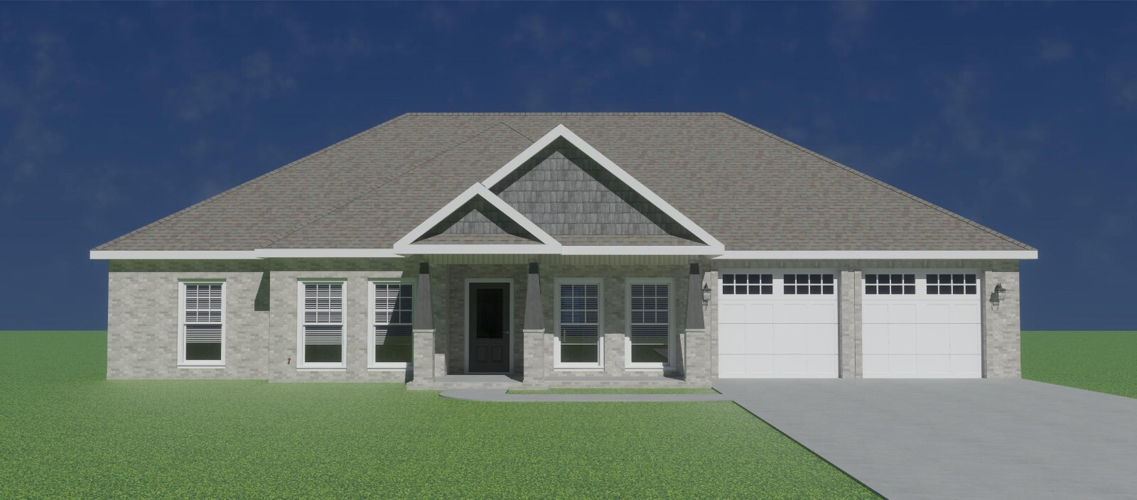 2120 sq.ft., 4 Bedroom, 3 Bath, 2-car garage – Craftsman Home / House Plan