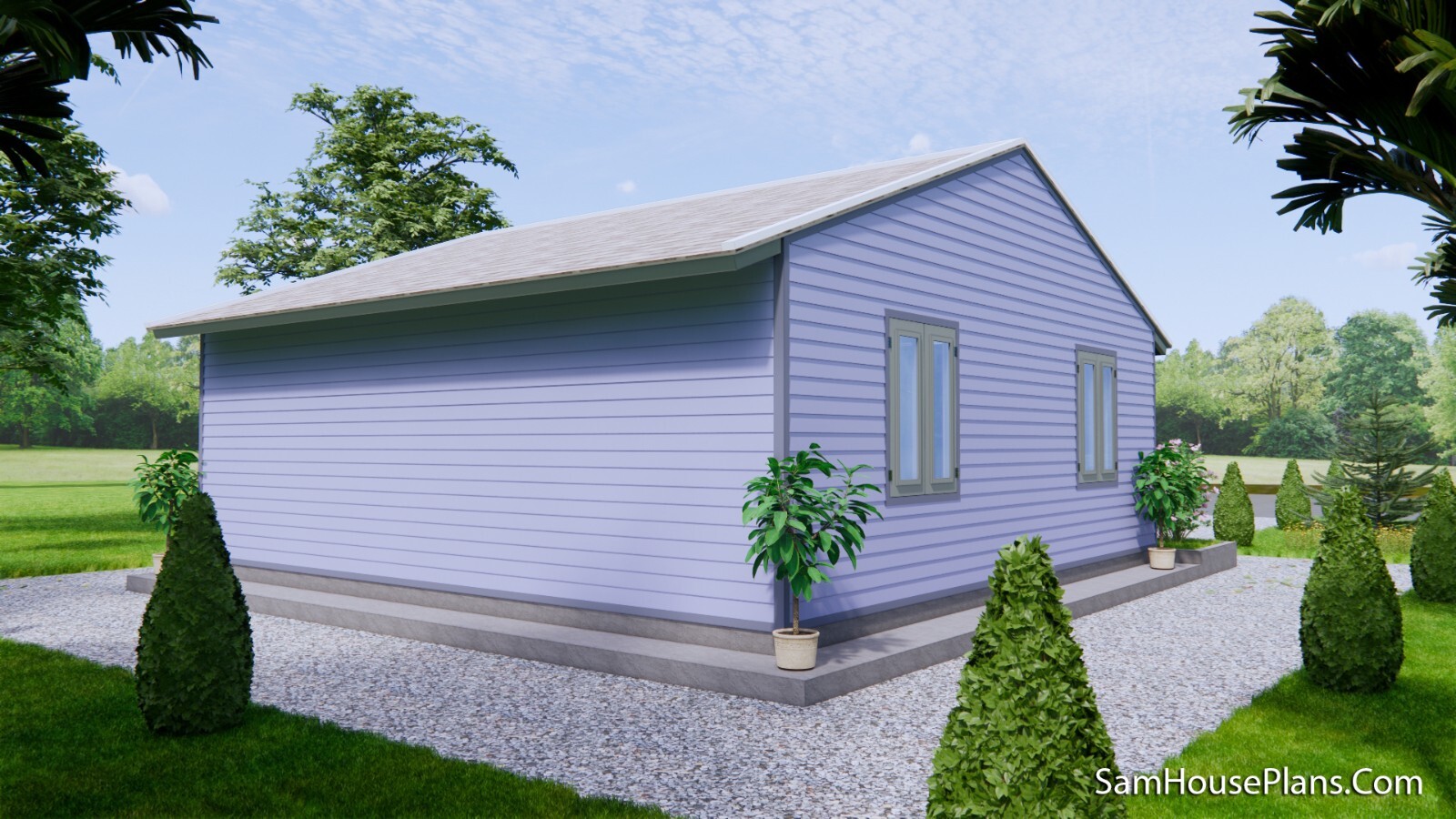 24×24 Feet 7.3×7.3 Meter 2 Cars Garage Shed Plan PDF Plans (A4 Hard Copy)