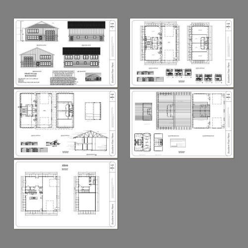 44×48 Duplex with RV Garage – PDF FloorPlan – 1,691 sqft – Model 4G