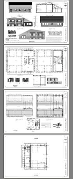 56×48 2 RV Garage – 1 Bedr 1 Bath – 2,649 sq ft – PDF Floor Plan – Model 1F