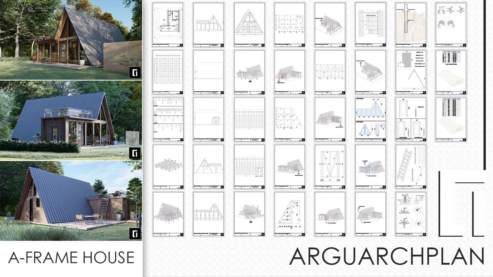 A-Frame House Plans 750sq ft Beds 1 Baths Terrace Roof