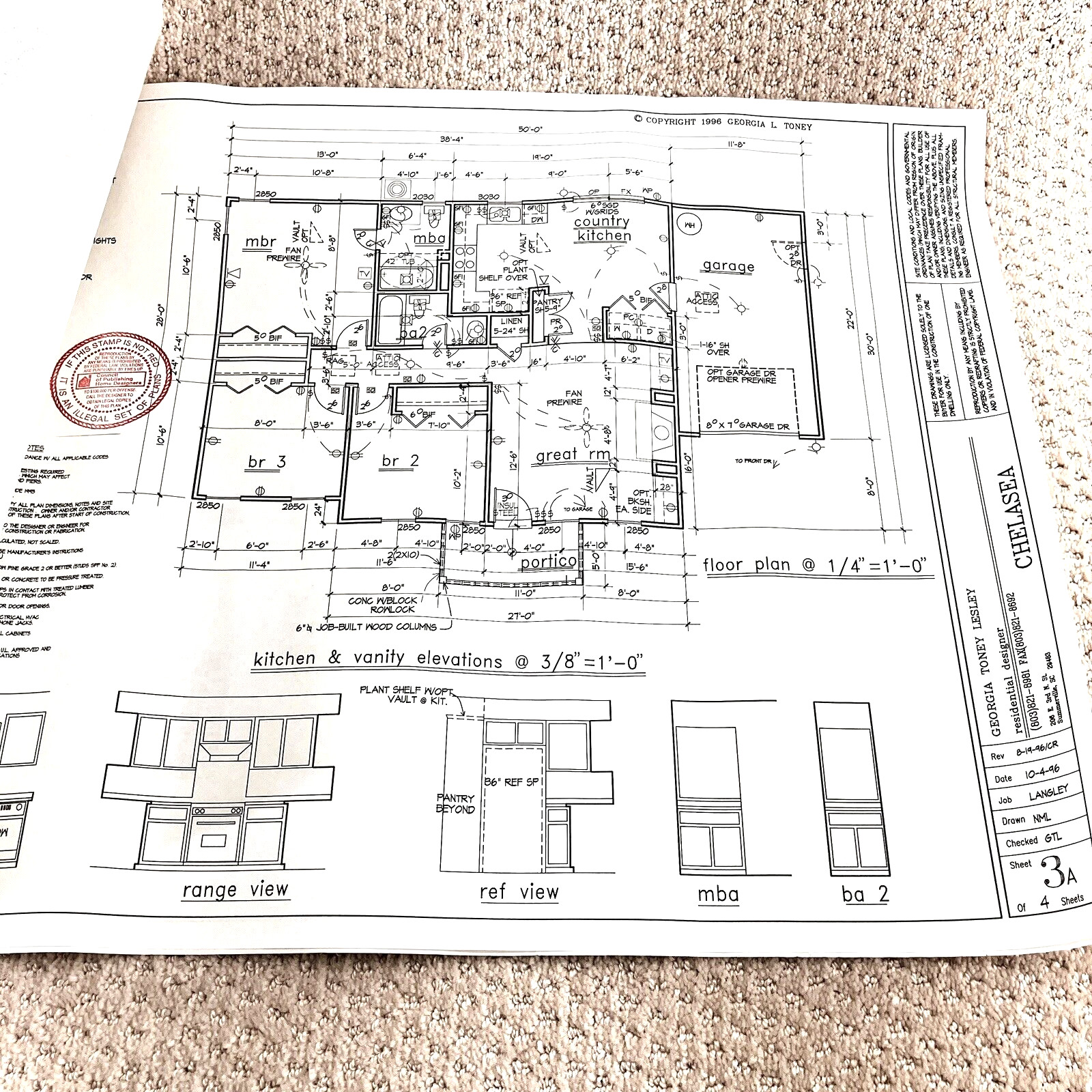 1,400 SQ FT Ranch House 50′ x 28′ House Floor Plans 3 Bedrooms Modern Farmhouse