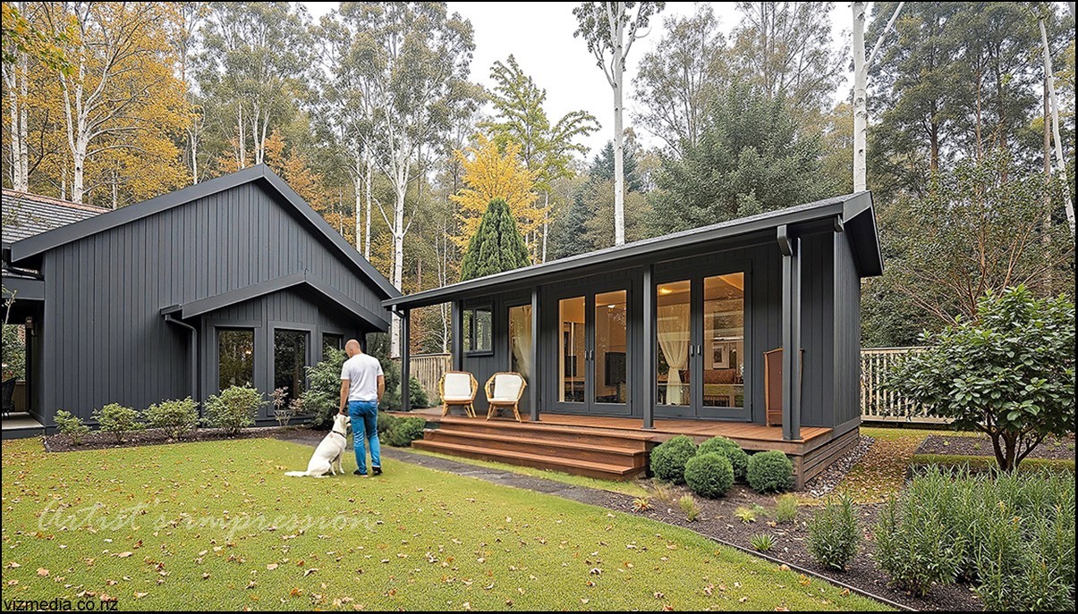 FULL Concept Drawings (305SF) Tiny Home –2 Large Rooms, Retreat PDF + CAD FILE