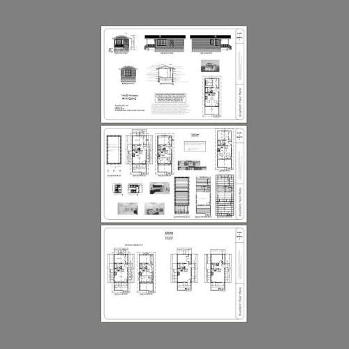14×28 Tiny House — 391 sq ft — PDF FloorPlan — Model 4A