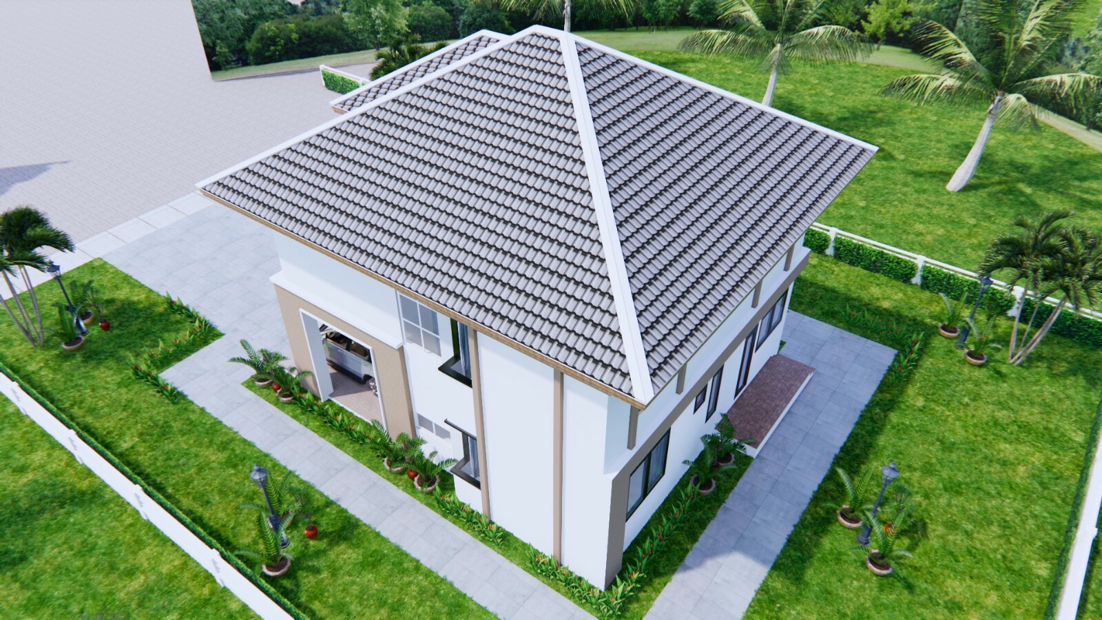 Custom House Plans 30×36 Feet 9×11 Meter 4 Beds 3 Baths Hip Roof (A4 Hard Copy)