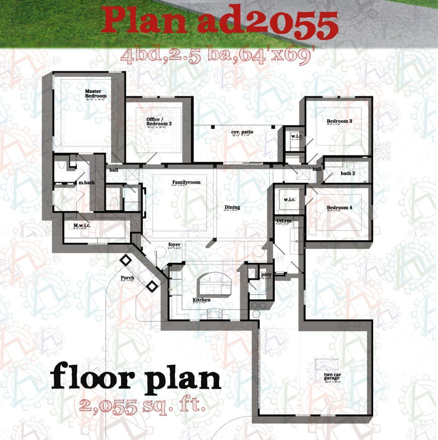 Custom Home Floor Plans 2055 Sq Ft