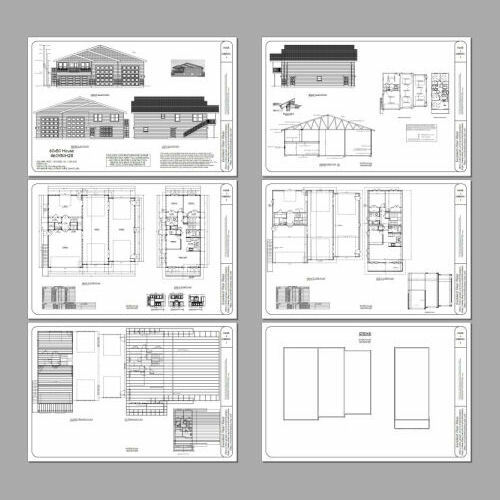 60×50 Apartment with 2-Car 2-RV Garage – PDF FloorPlan – 1,648 sqft – Model 2B
