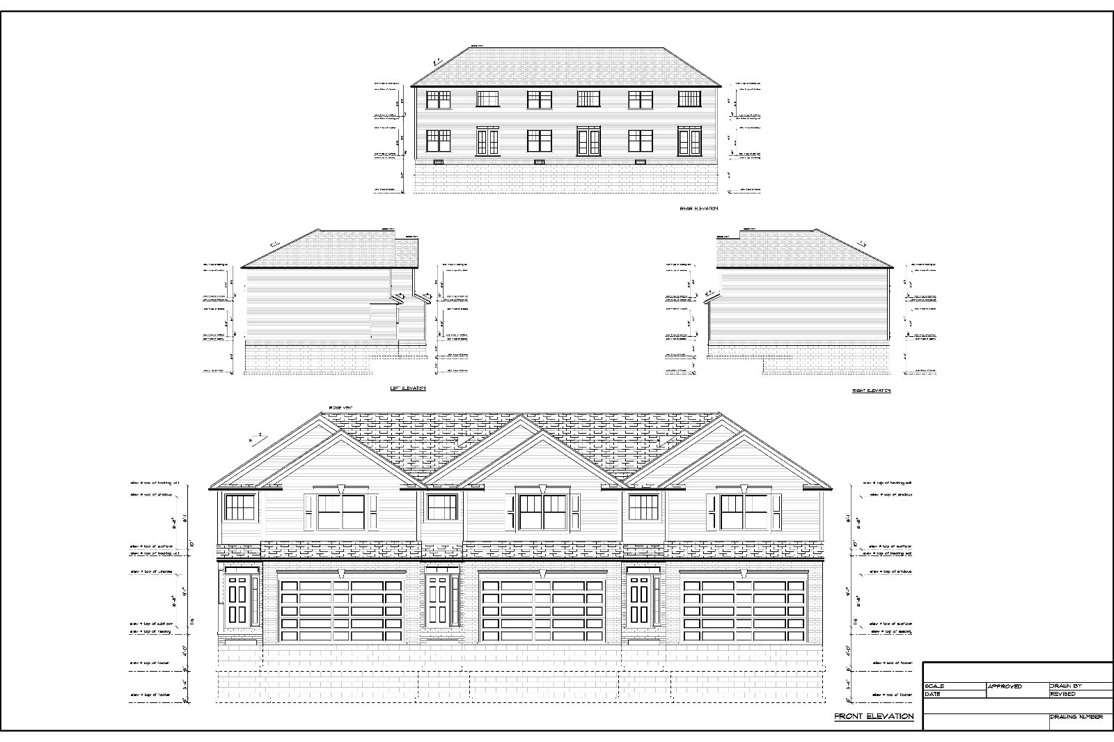 Full Set of Condominium / Triplex building plans 1,379 sq ft