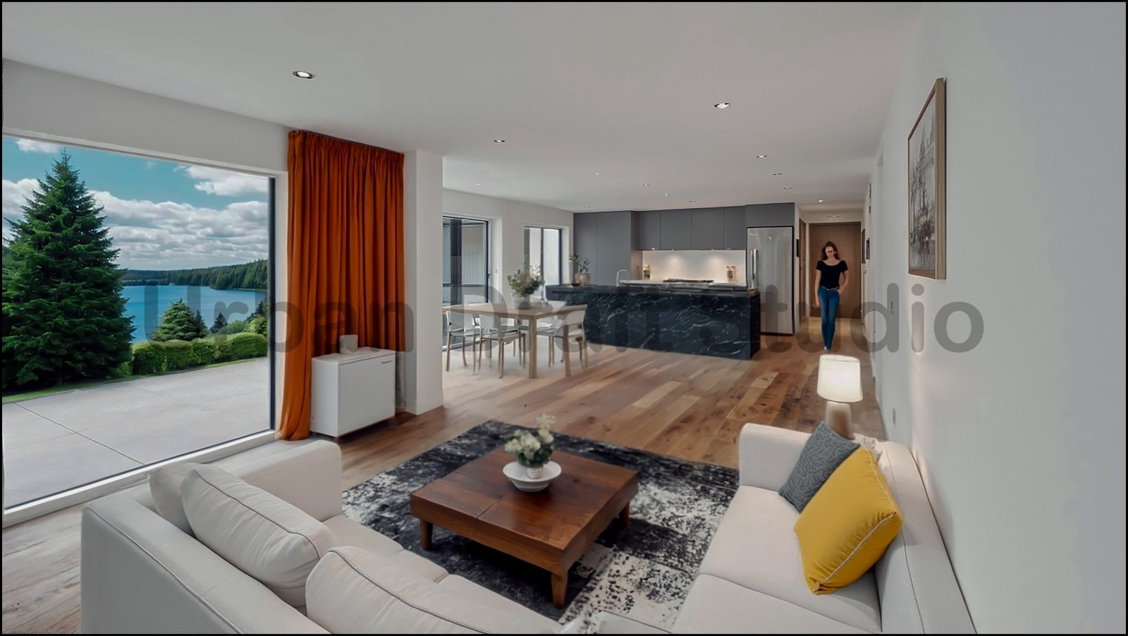 2 Bedroom, 1.5 Bath. 2 Car garage, (1600-SF) Concept house design: PDF DOWNLOAD