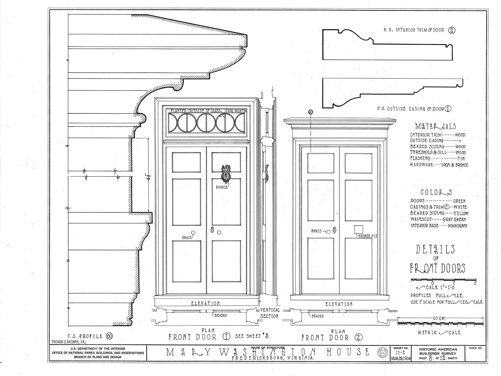 Mary Washington home, traditional colonial house, 4+ bedrooms, printed plans