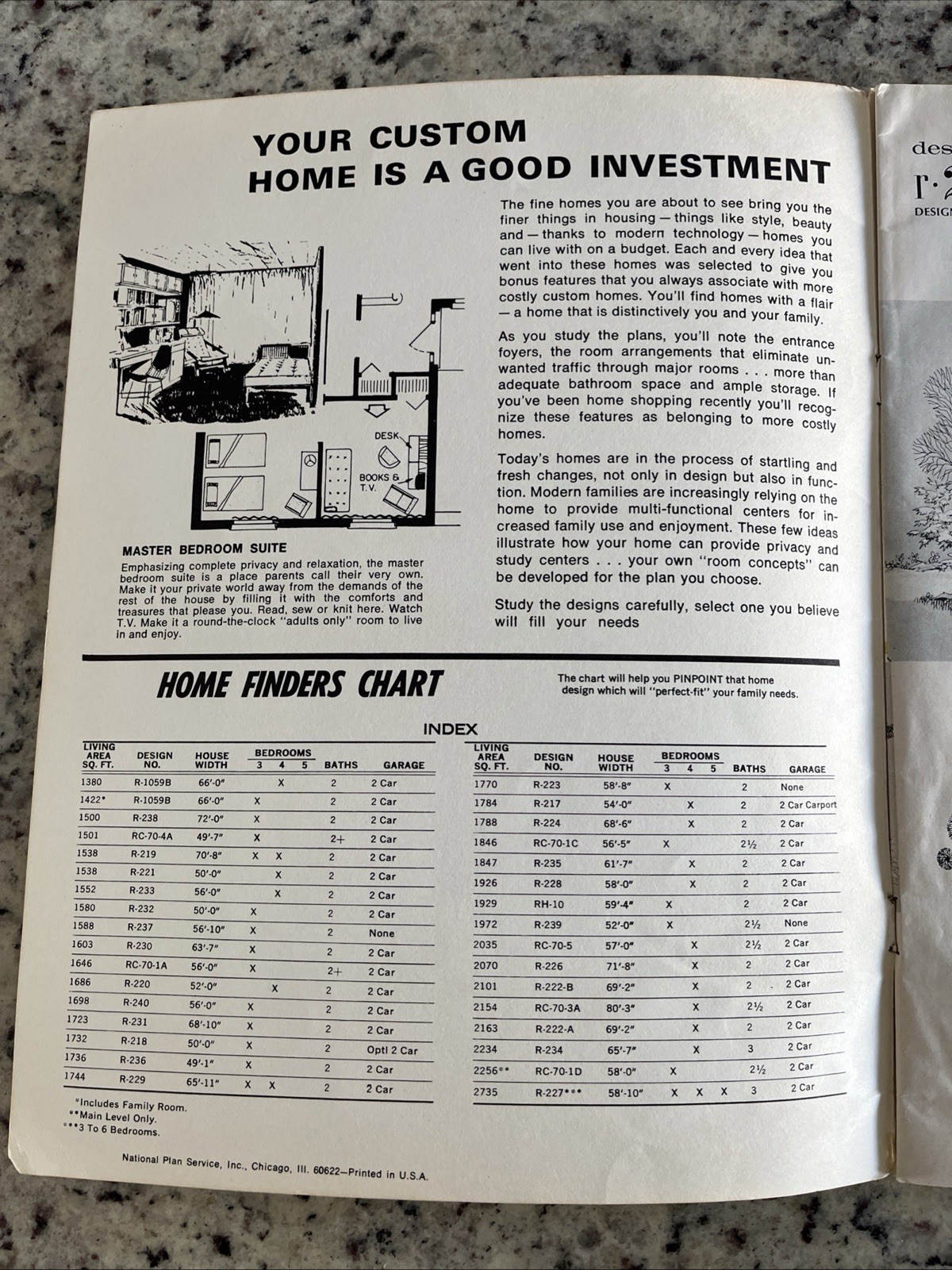 Vintage 1970 MCM Custom Large Ranch Homes Plans Design Catalog Atomic Blueprint