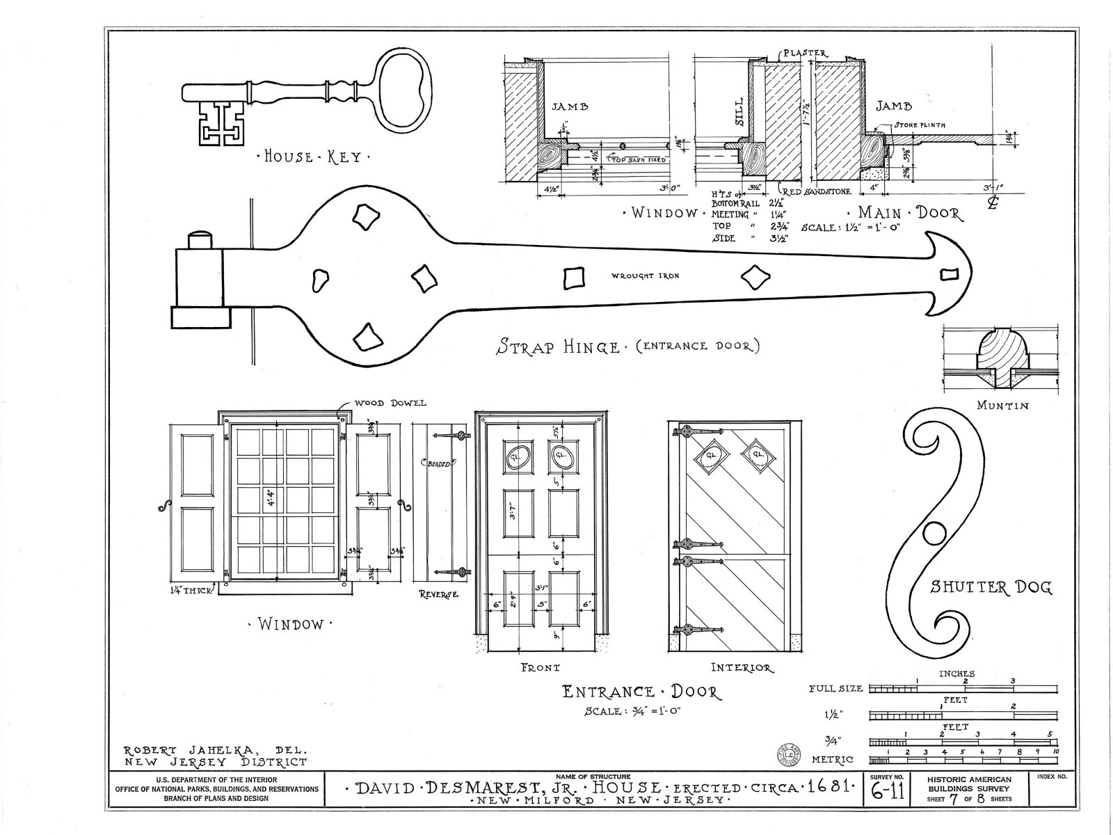 Dutch Colonial Gambrel Roof farmbouse, architectural plans, 3 Bedrooms, 2 Baths