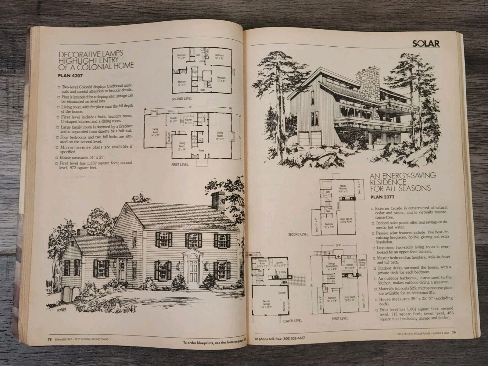 Lot Of 3 House Plan Magazines~Blueprints~Solar~Landscaping~Windows~Fireplaces~Fi