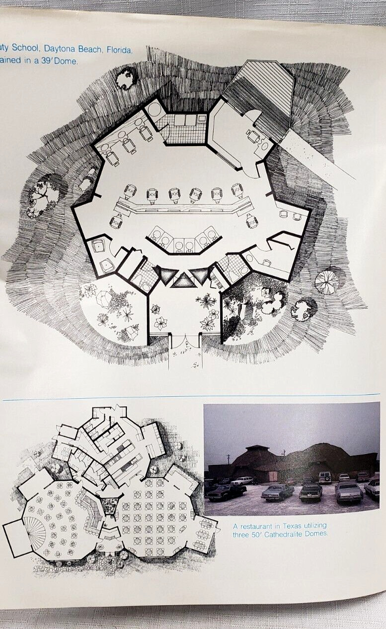 1970s Brochures/Building Plans GEODESIC DOME HOME LIVING by Cathedralite, Fuller