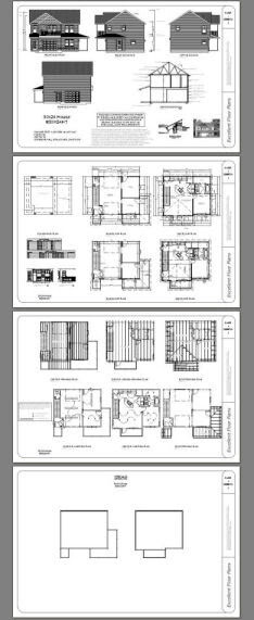 30×24 House — 1 Bedroom 1.5 Bath — 1,029 sq ft — PDF Floor Plan — Model 7