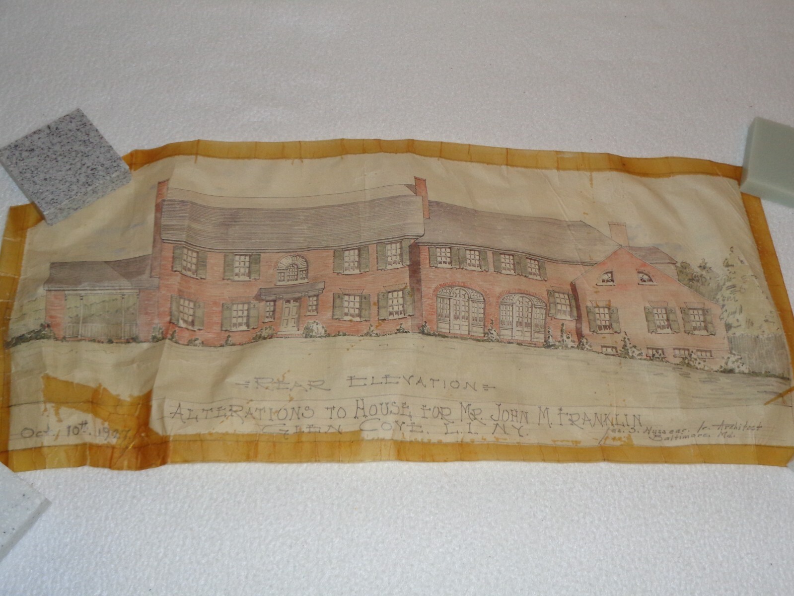 1927 Glen Cove New York James S. Nussear Rare Unique House Architectural Plans