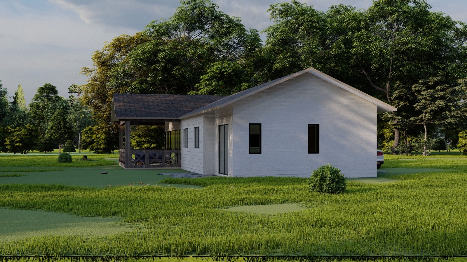 33×69 House plans — 4 Bedroom 3 Bath — 1587 sq ft — PDF Floor Plan