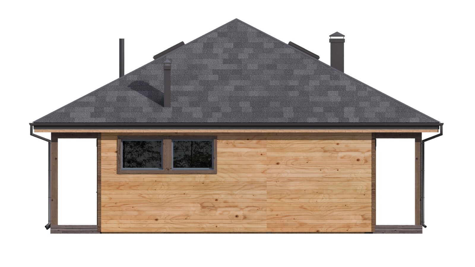 Charming Home 3 Bed, 1 Bath, 729SF Architectural Build Plans PDF Download