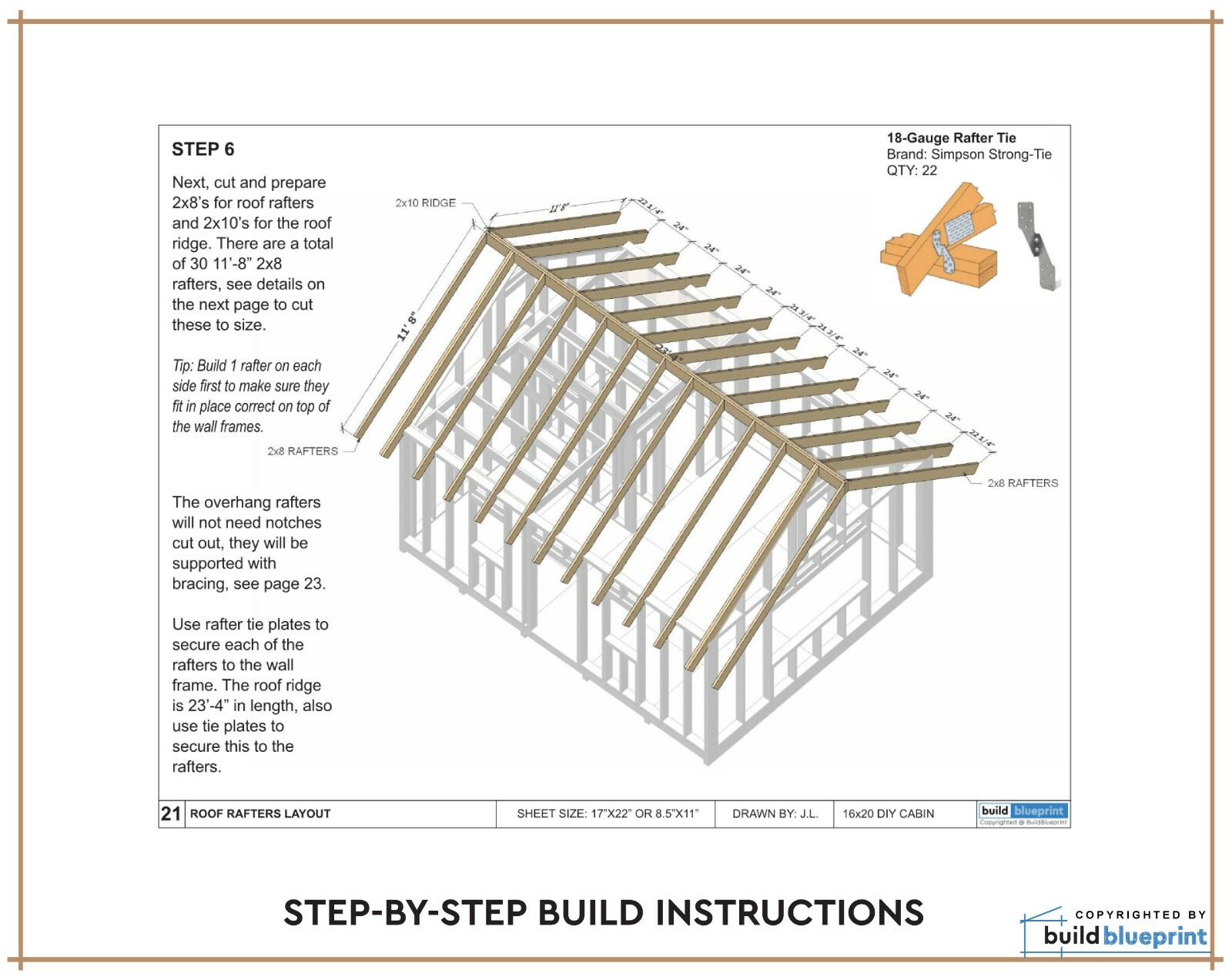 320SF Cabin w/ Loft DIY Plans – 16′ x 20′ Tiny House Build Instructions PDF