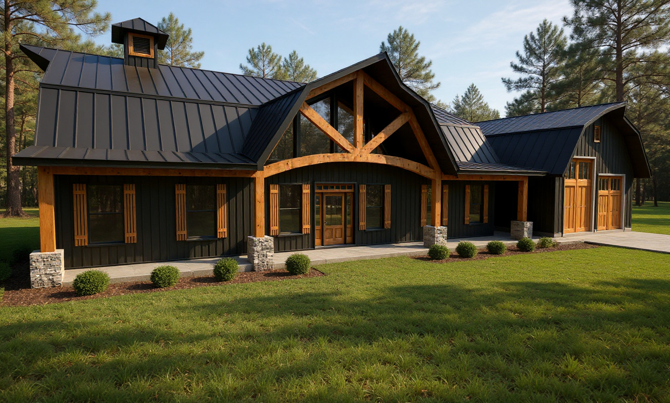 2400 Sqft Modern Barndominium 4bd/2.5ba/2 car garage – Arch Plans – PDF