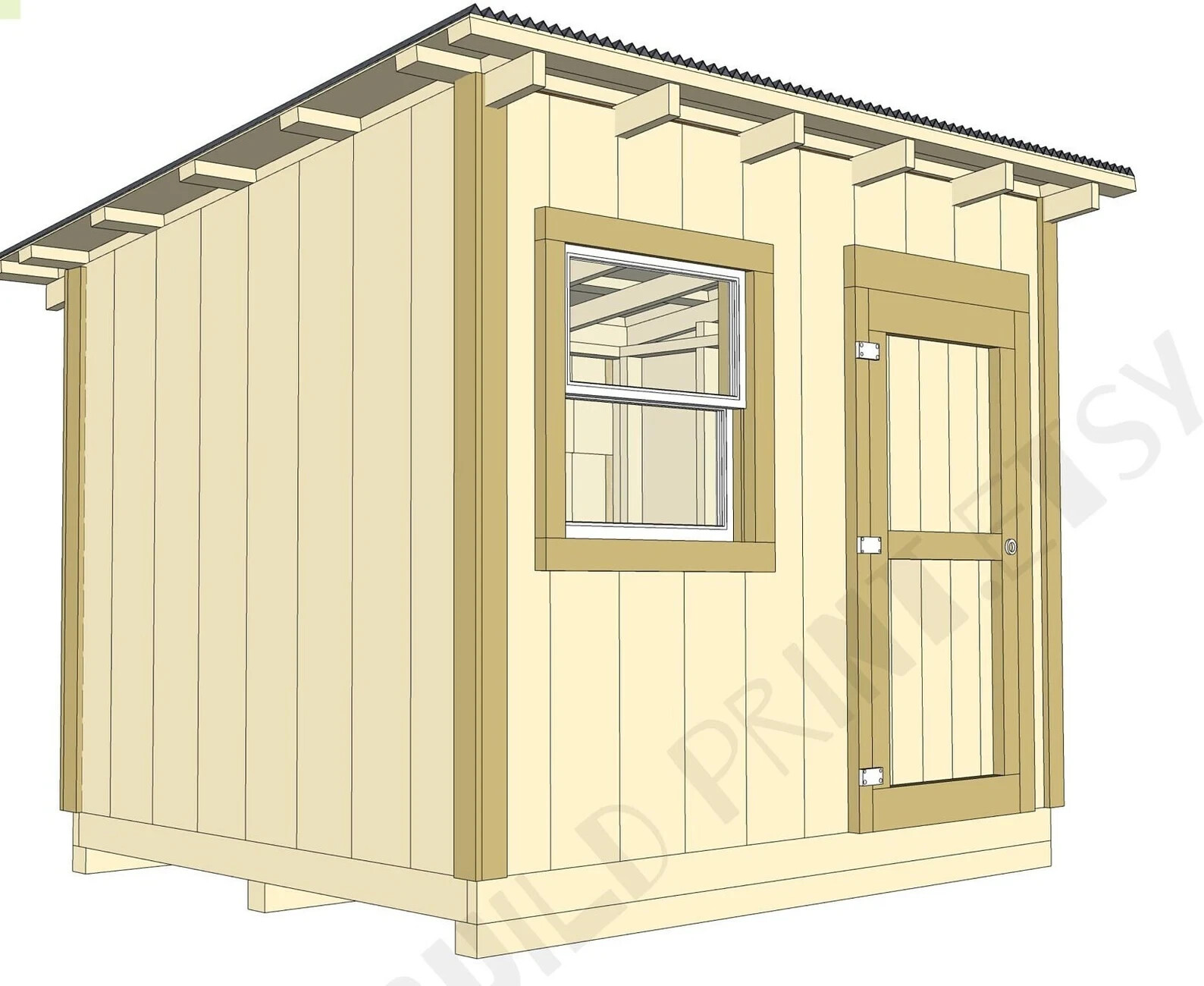 Lean To Shed Plans 8×10 – PDF + Video Download