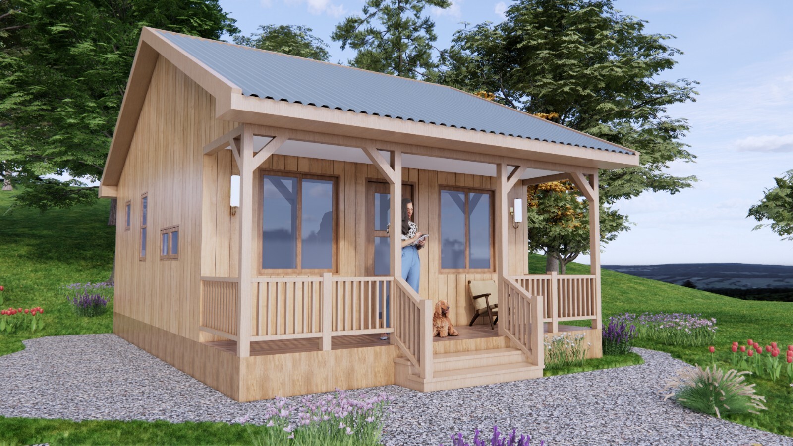18×21 Shed Plan 1 Bed 1 Bath 5.5×6.5 Meter (PDF and A4 Printed Plans)