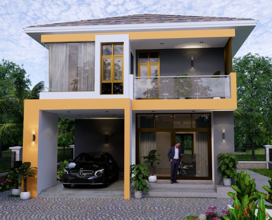 25×35 Small House Plan 7.5×9 Meter 3 Bedrooms PDF Full Plans (A4 Hard Copy)