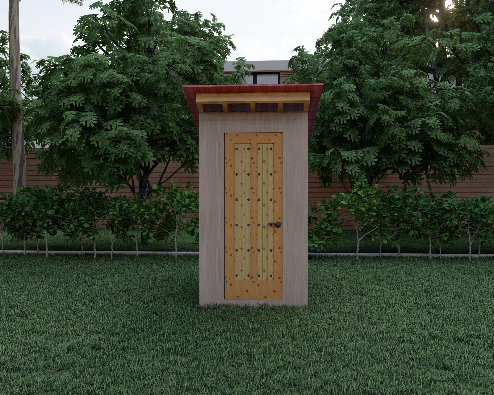 4×4’ Outhouse Wood Construction Plans – Floor Plan, Framing Plan, Section