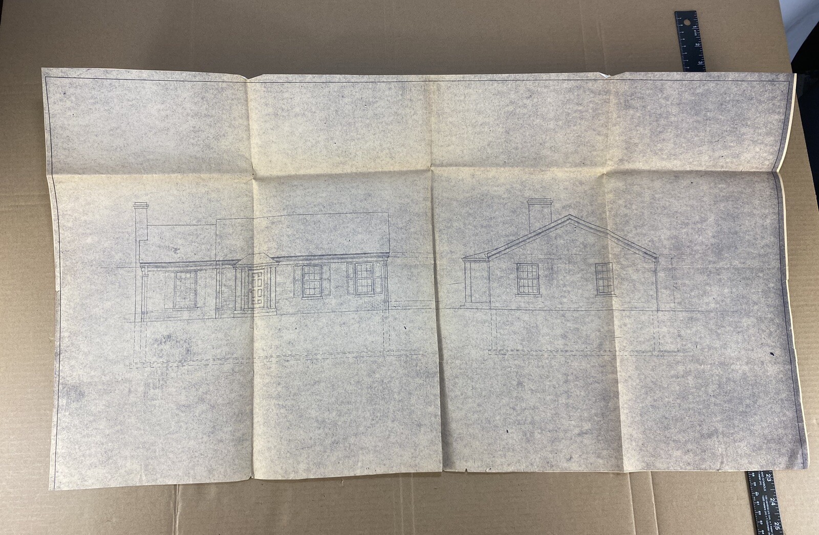 vintage 50s mid century modern house blueprints/ house plans/ mcm/ california