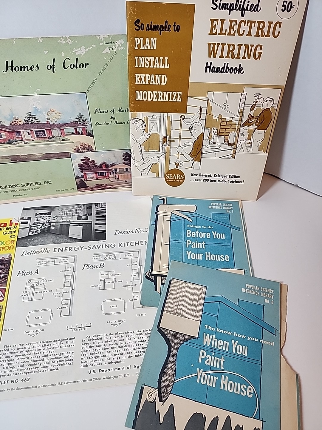 8x 40s 50s 60s Home Plans Design Catalogs Blueprints Wiring Remodeling Paint