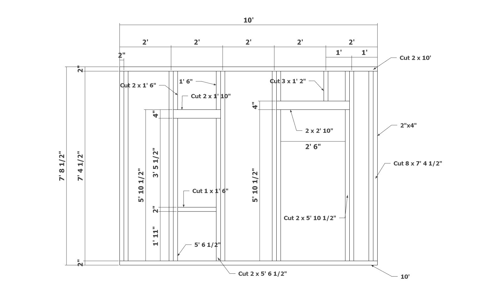 10×10 Lean to Shed Plans (A4 Printed Plans will send to your home)