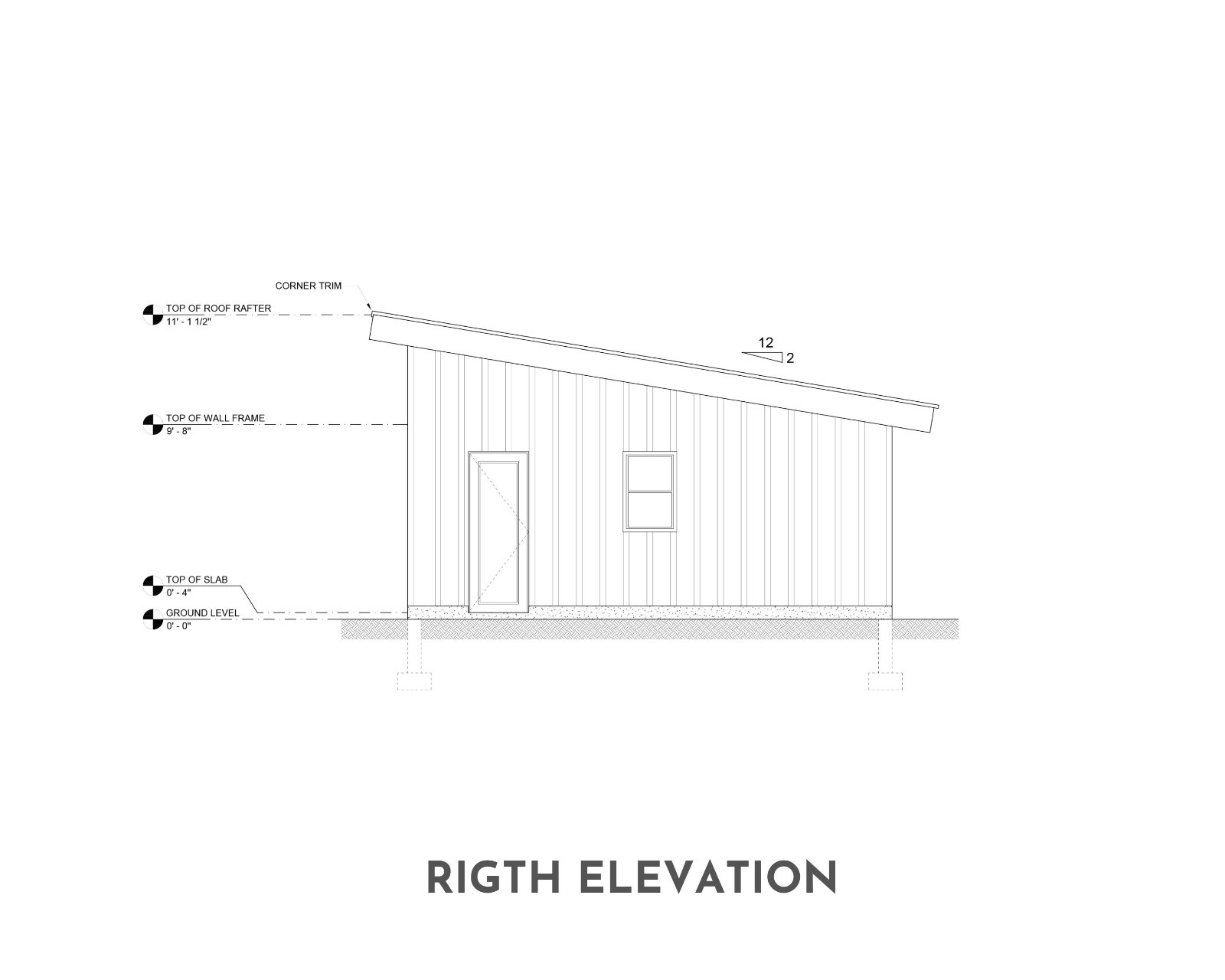 Three Car Garage Plan 24’x40′, Detached Shed Roof Garage, 960 Sq Ft, 9 Ft Walls