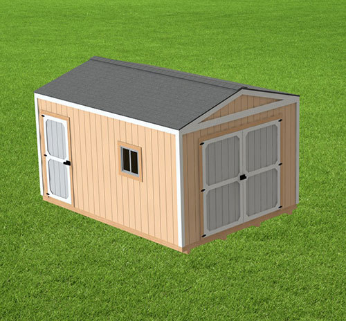 12′ x 16′ Garden Shed Detailed Building Plans