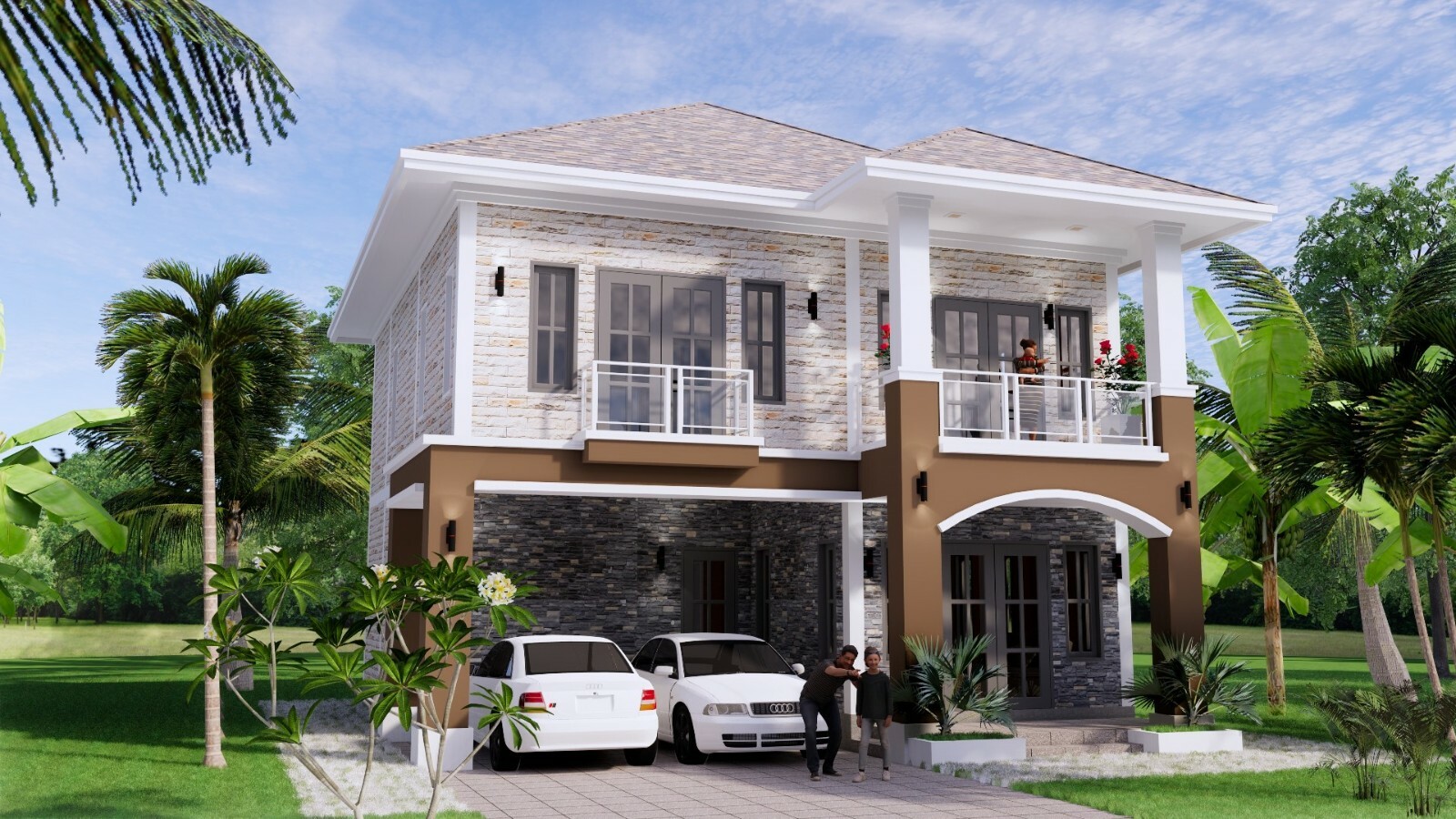 Custom House Plan 9×11 Meter 26×36 Feet 5 Beds 3 Baths Hip Roof (A4 Hard Copy)