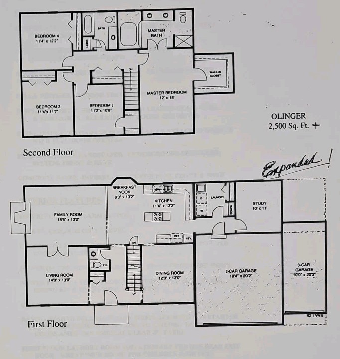 1995 Home Builder Blueprints Architectural Drawings Set Of 3 w Revisions SHODEEN