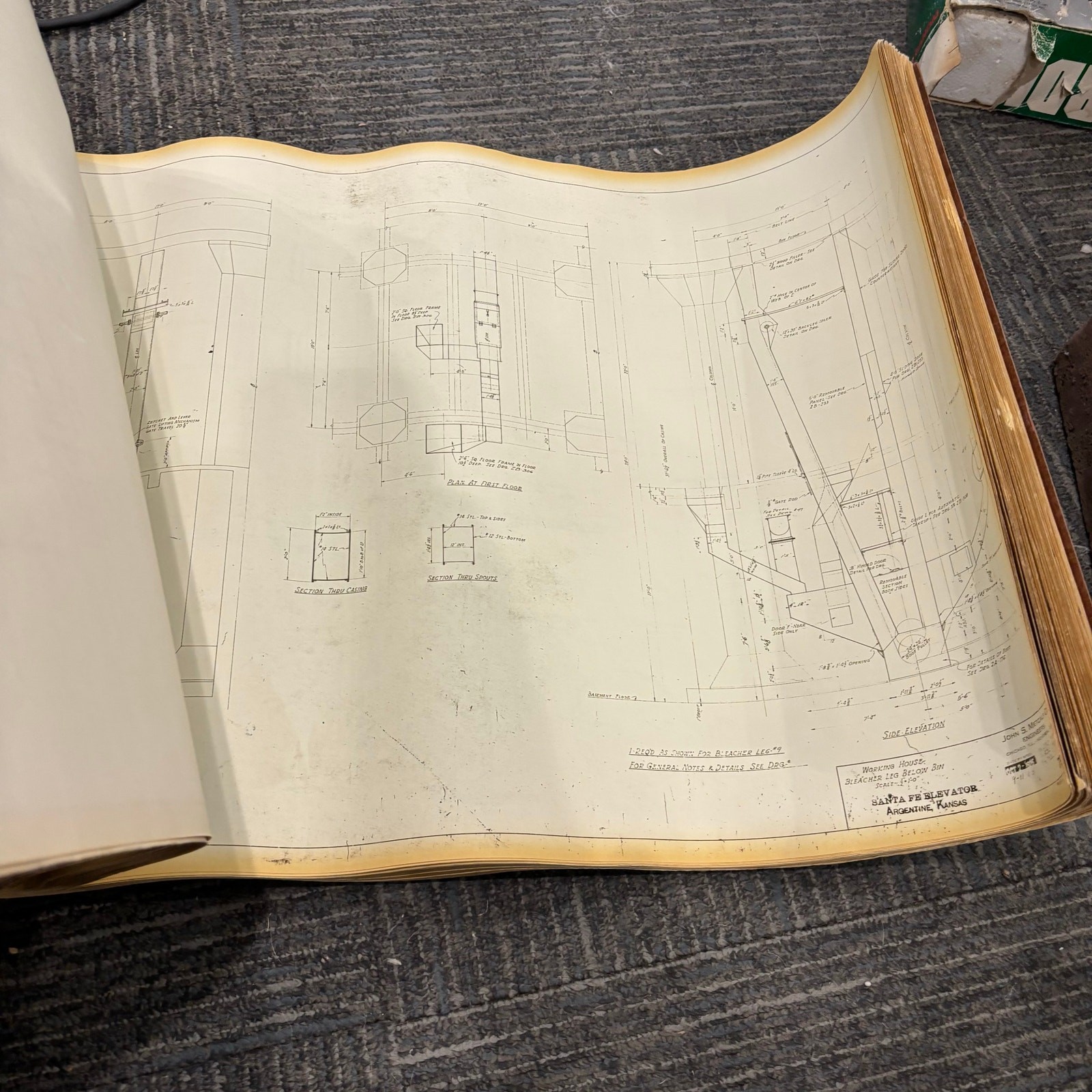 Vtg 1925 AT&SF Santa Fe Building Blueprints Railroad Memorabilia Kansas 165 pgs