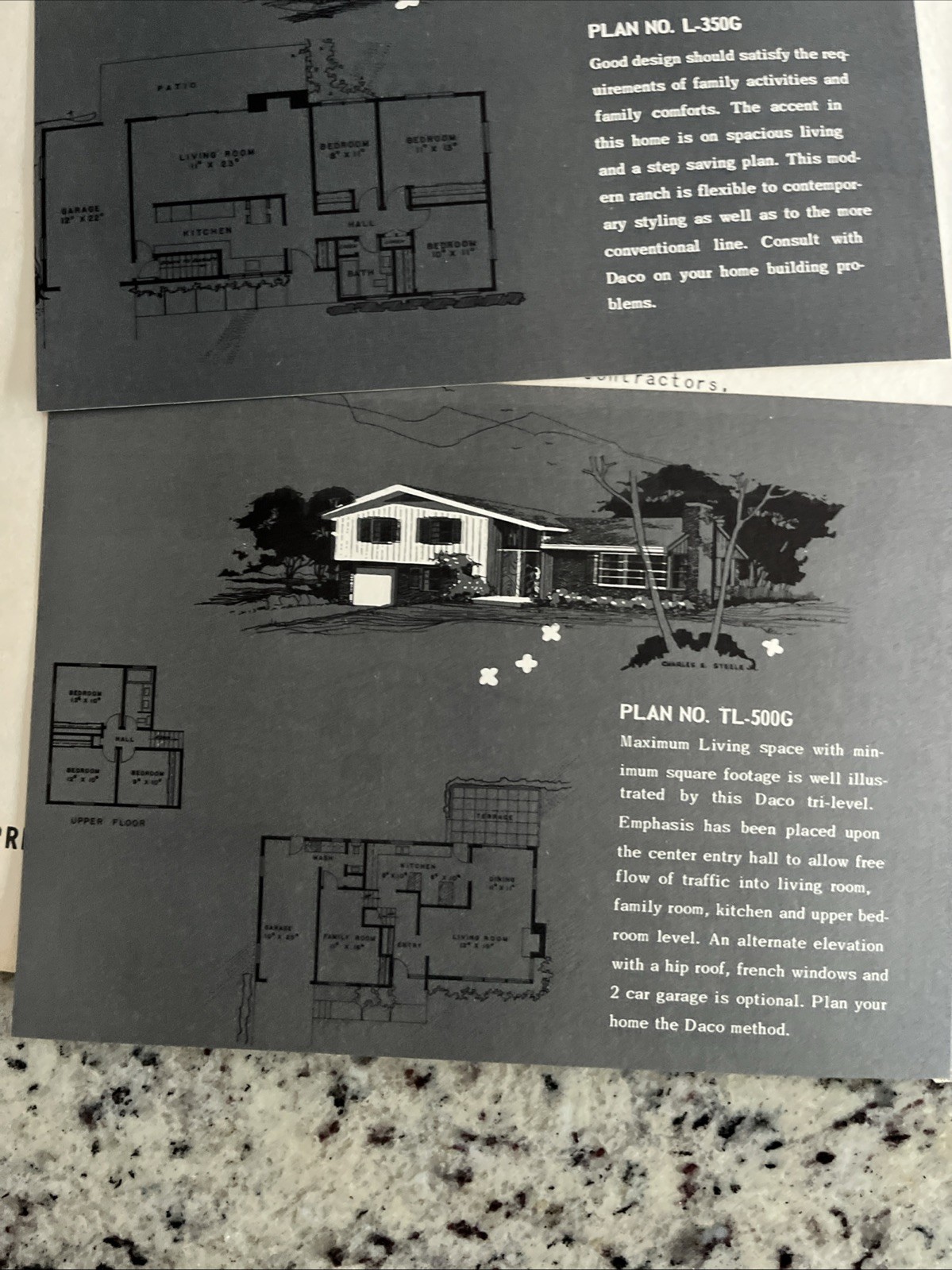 Vintage 1959 MCM Home Plan Catalog DACO Homes Dave Cox Co Independence MO