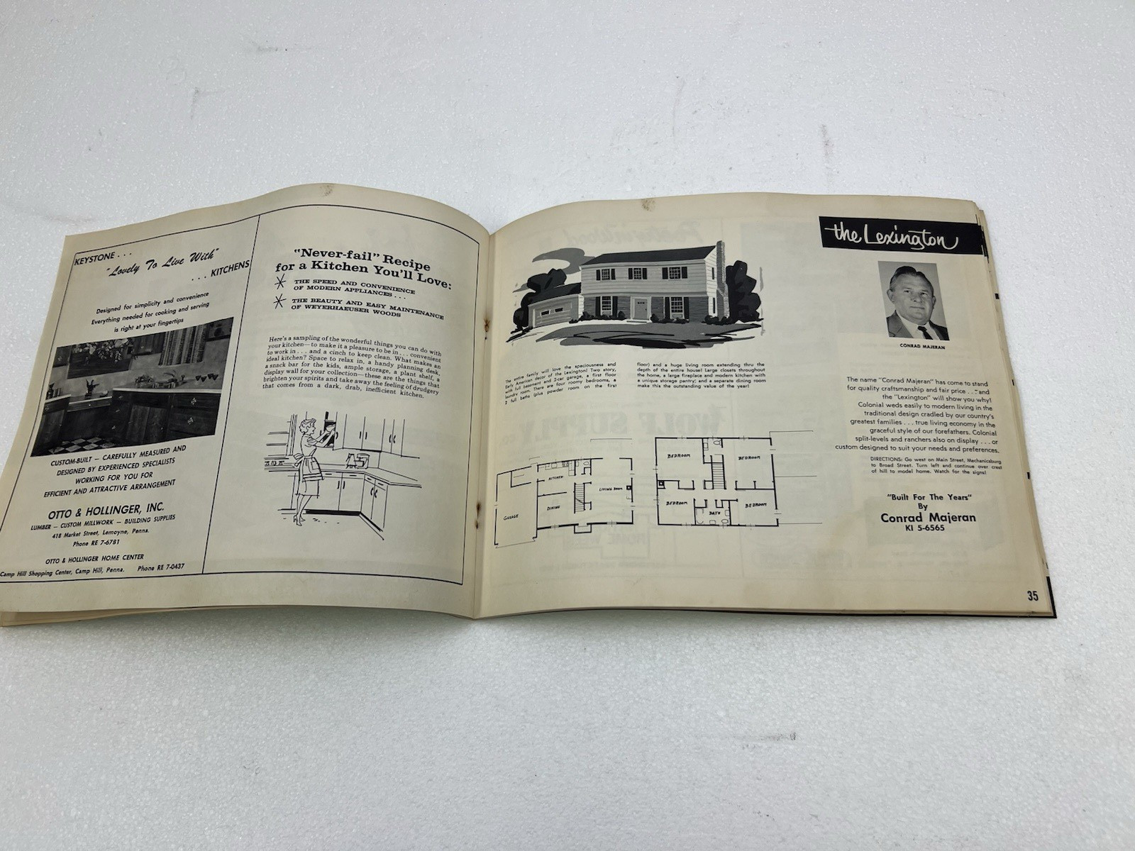 Vintage HOME PLANS BOOK Parade of Homes Mid Century Modern ranch house blueprint