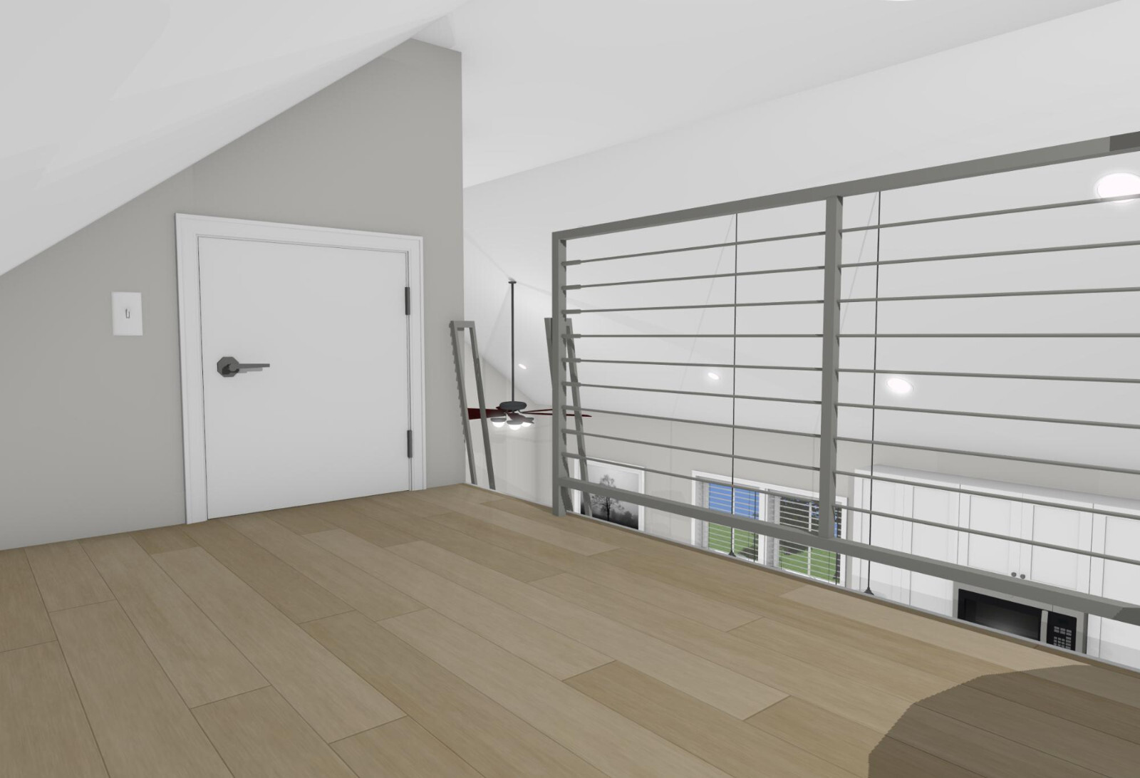 Garage Apartment (ADU) – 1 BR/1BA w/ Loft – Full House Plans, Blueprints #30011A