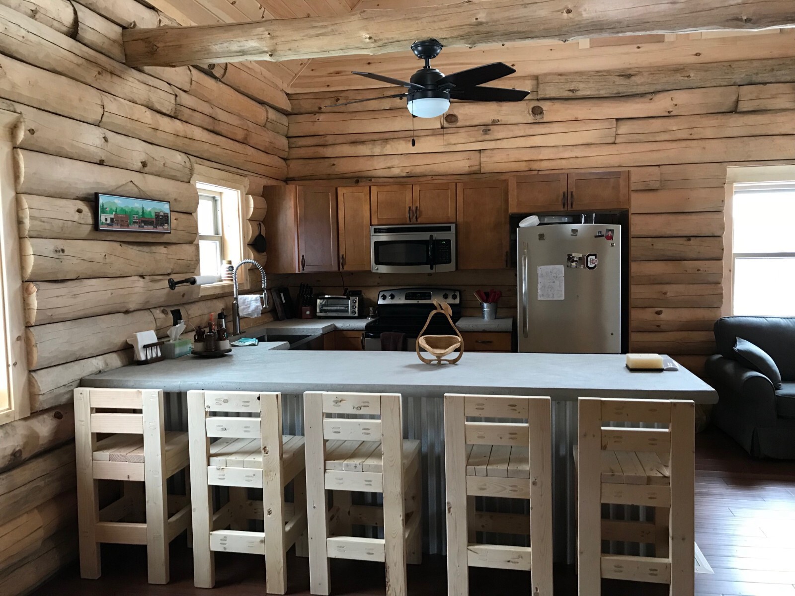 16′ x 30′ White Pine D-Log Cabin with Porch Package – WHOLESALE Price