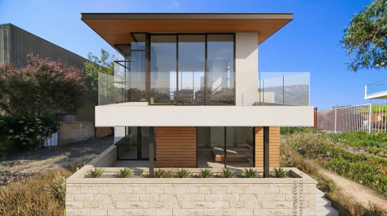The Vista — Luxury Modern Contemporary Hillside House Plan – Sandbaggy