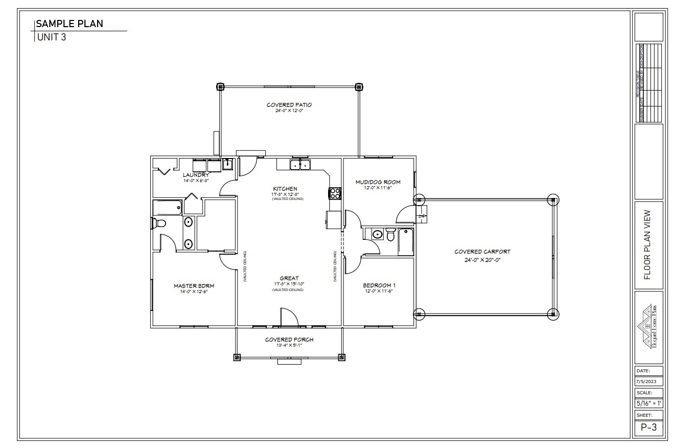 Custom 2 Bedroom 2 Bath 2 Car Garage House Plans  1149sqft Plan #2195