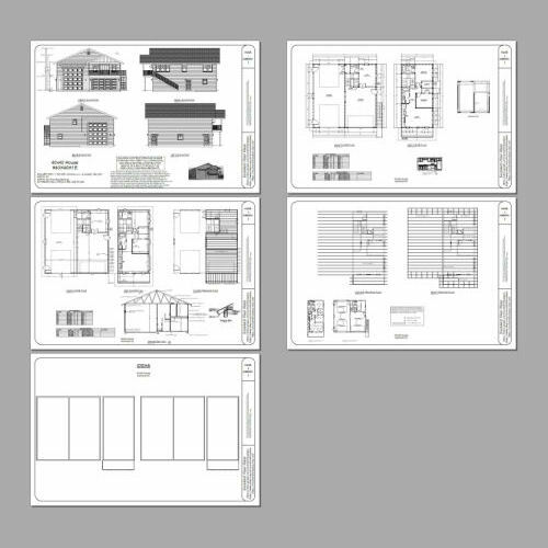 40×40 Apartment with 2-Car 1-RV Garage – PDF FloorPlan – 964 sqft – Model 1E