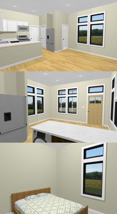 16×30 House — 1 Bedroom 1 Bath — PDF Floor Plan — 480 sq ft — Model 1A