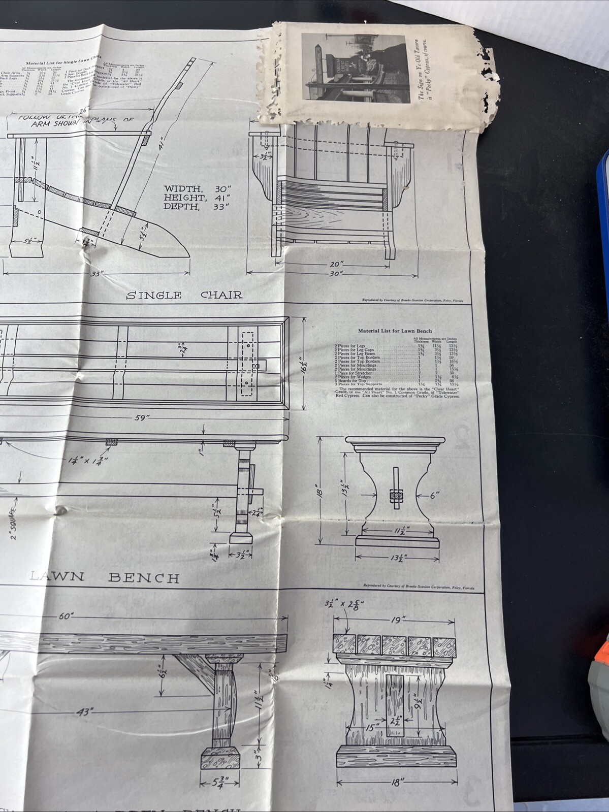 VTG Southern Cypress Furniture Plans Blueprints Desks Chairs Tables