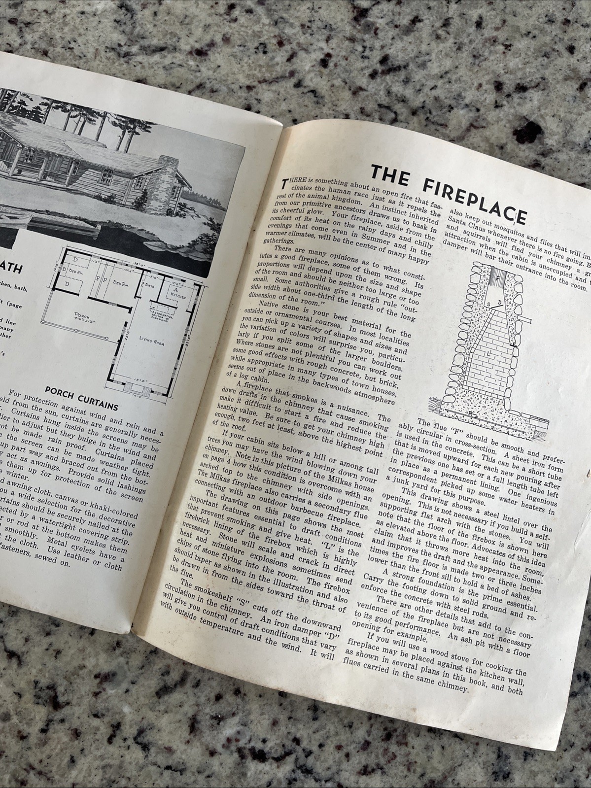 Vintage 1937 Paul Bunyan Log Cabin Plan Guide Cinder Cone Dance Hall Standish CA