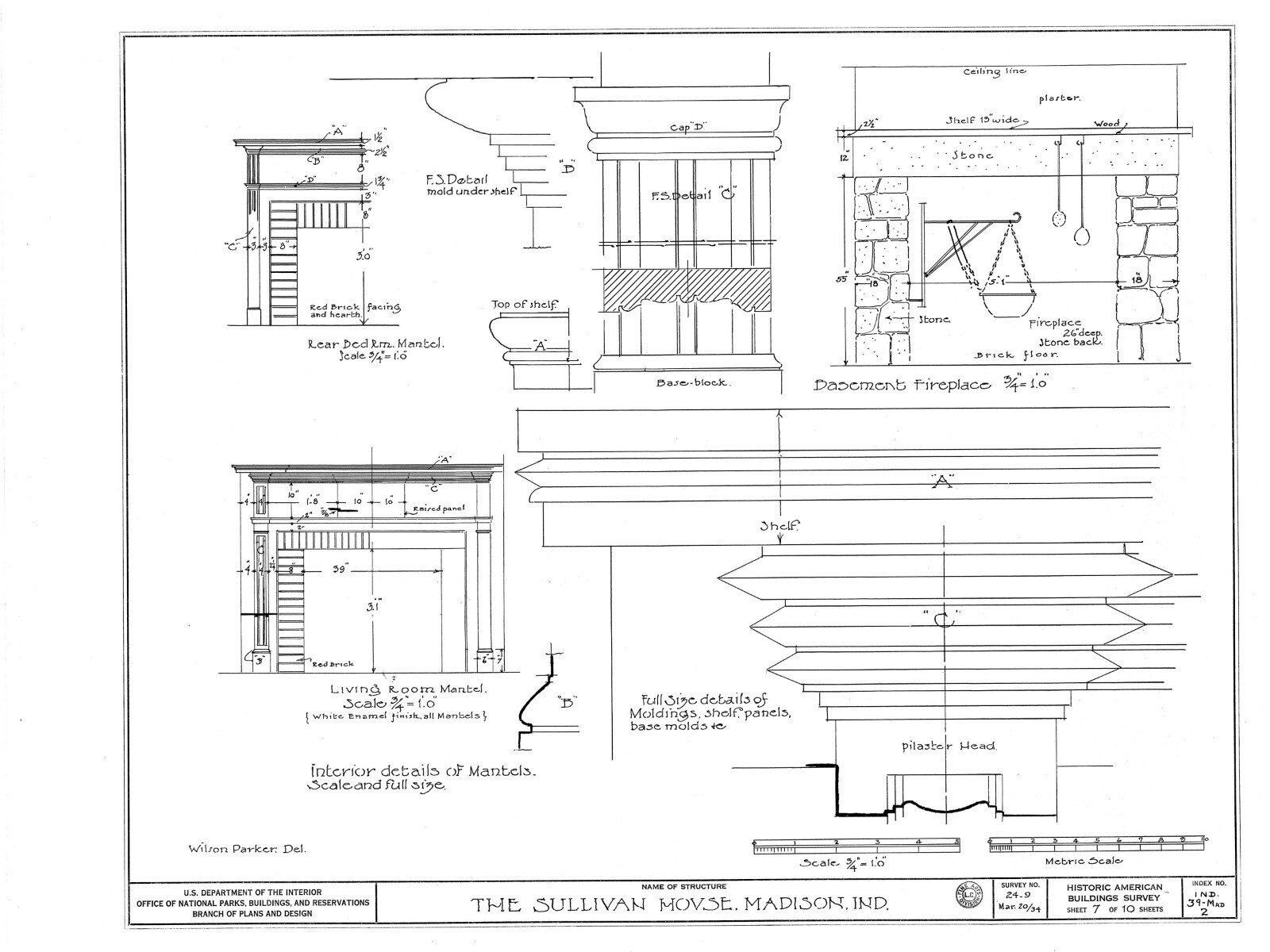 Traditional Colonial Brick Townhouse, narrow lot, 4+ bedrooms, home plans