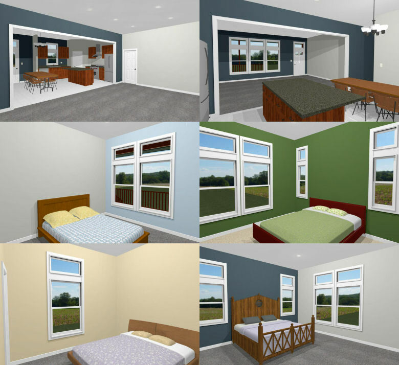 60×30 House — 4 bedroom 3 Bath — 1,800 sqft — PDF Floor Plan — Model 2E